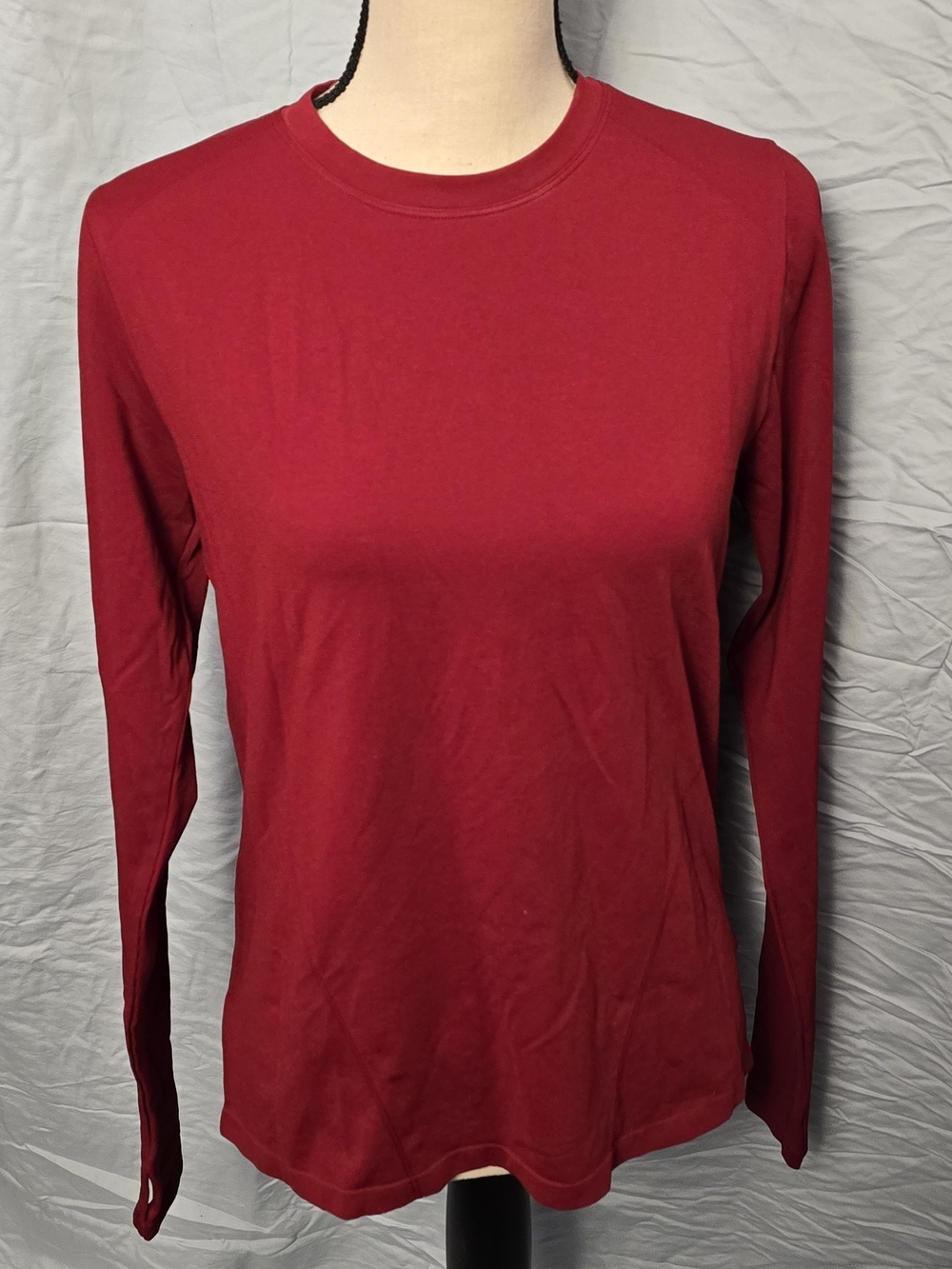 Fabletics Long Sleeve Tee in Deep Red
